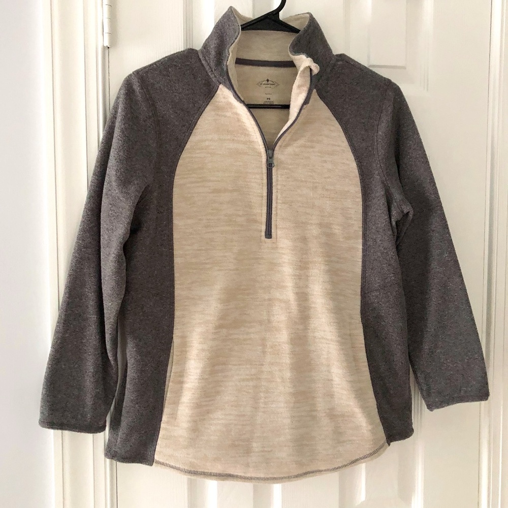 St. John's Bay Fleece Quarter Zip Pullover Jacket Petite Small